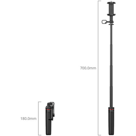 SmallRig 6479 VT-17 - wielofunkcyjny mini statyw i selfie stick podróżny 3w1 - wymiary